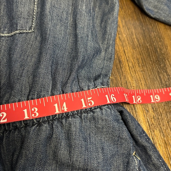 Navy Denim Long Sleeve Denim Dress - Picture 8 of 8